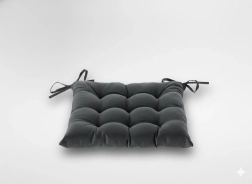 Polstrovaný podsedák na židli 40 × 40 × 6 cm – tmavě šedý