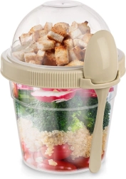 Kelímek na jogurt s lžičkou a miskou na müsli 400 ml