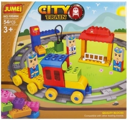 Jumei City stavebnice vláček 54 dílků 28 × 26 cm - 1 kus
