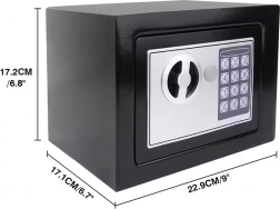 Elektronický domácí a kancelářský trezor s kódovým zámkem a nouzovým klíčem