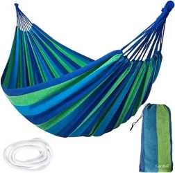 Zahradní dvoumístná houpací síť bez tyčí 240 × 150 cm, nosnost 150 kg