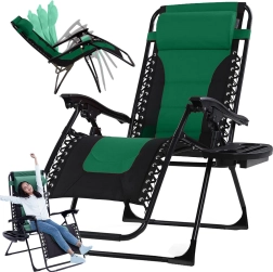 Skládací zahradní lehátko Gravity se stolečkem