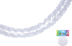 Papírová bílá girlanda 3,6 m