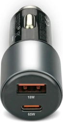 Autonabíječka 83 W s USB-C PD a USB-A QC3.0 černá