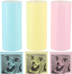 Barevné roličky pro termální tiskárnu 5,7 cm x 3 m, 3 kusy