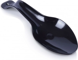 Černá odkládací podložka pod vařečku a naběračku