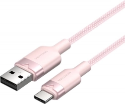 USB kabel 2.0 USB‑A na USB‑C 2 m 3A růžový Vention