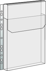 Průhledný PVC obal na katalogy s klopou a eurozávěsem, 165 mikronů