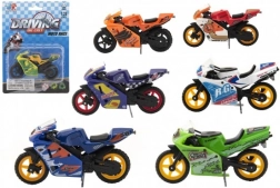 Závodní motorka hračka kov/plast 8 cm