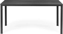 zahradní stůl pro 6 osob 156 × 78 cm z polywoodu, šedý