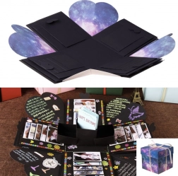 Překvapovací explodující dárková krabička – galaxie