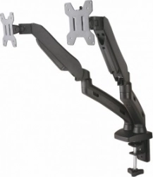 Stolní držák s plynovou pružinou pro 2 monitory LED/LCD 13-27 palců