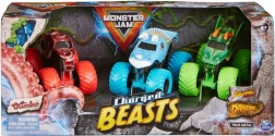 Monster Jam Charged Beasts – sada 3 monster trucků 1:64