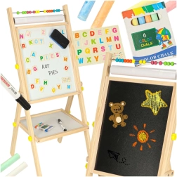 Oboustranná magnetická a křídová tabule s papírem a počítadlem