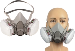 Polomaska proti prachu s lakýrnickou ochranou a dvěma uhlíkovými filtry