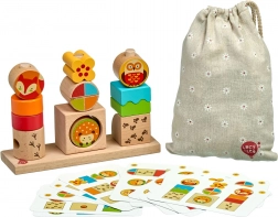 Lucy & Leo dřevěná skládačka Den a noc s předlohami