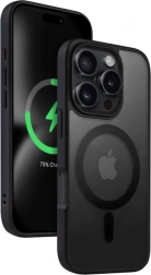 Kryt s MagSafe Hybrid Frost MAG Cover pro iPhone 16 Pro – černý