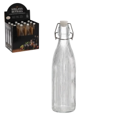 Láhev 550 ml kulatá s mechanickým uzávěrem