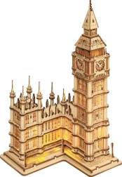 ROBOTIME dřevěné 3D puzzle Big Ben – svítící hodinová věž