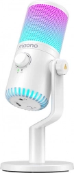 herní mikrofon maono dm30 rgb – bílý usb mikrofon s rgb podsvícením