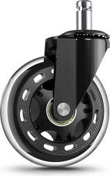 Kaučukové kolečko k kancelářské židli 76 mm – 1 kus