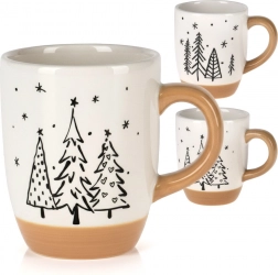 Keramický vánoční hrnek se stromečky 330 ml