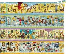 Velké dřevěné puzzle historie VILAC