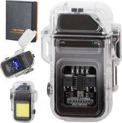Plazmový zapalovač s LED svítilnou, USB dobíjecí, voděodolný