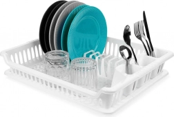 Bílá odkapávač na nádobí 46 × 37 × 8,5 cm