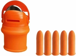 Silikonová ochranná nástavka na palec s nožem + 5 chráničů prstů