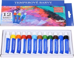 Temperové barvy kovový set 12×12 ml