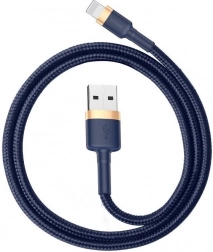 BASEUS cafule lightning kabel USB-A – Lightning 2 m, 1,5 A, zlatá/tmavě modrá