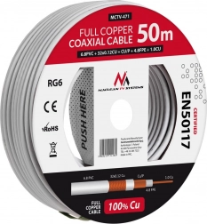 Kabel koaxiální RG6 50m