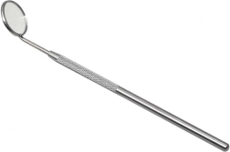 Zubní zrcátko z nerezové oceli s vyměnitelným zvětšovacím sklem