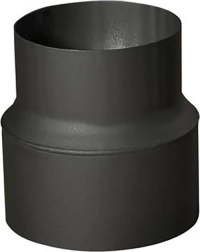 Kouřová trubková redukce 180/160 mm, černá