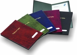 Podpisová kniha lesklá černá s 14 dělícími listy