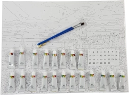 Malování podle čísel – tukan 40 × 50 cm s napnutým plátnem a sadou akrylových barev