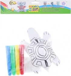 Malovací želva – znovu vybarvovací plyšové zvířátko s fixy