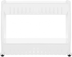 Mobilní kuchyňská nebo koupelnová polička na kolečkách bílá