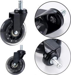 Kaučukové kolečko pro křeslo transparentní tiché