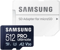 Samsung microSD karta Pro Ultimate 512 GB + adaptér