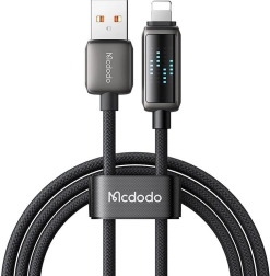 USB-A na Lightning kabel Mcdodo s LED displejem 1,2 m