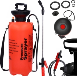 Tlakový zahradní postřikovač 8 l s dlouhým kopím a popruhem