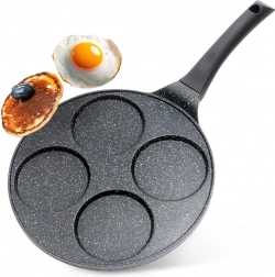 Granitová pánev na vejce se 4 otvory BLACK LINE 26 cm