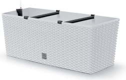 Samozavlažovací truhlík Rato case 60 cm bílý