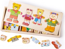 Bigjigs Toys oblékací puzzle Medvědí rodinka