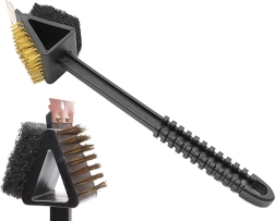 Škrabka a kartáč na gril 3v1 s dlouhou rukojetí