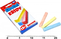Barevné školní křídy 12 ks