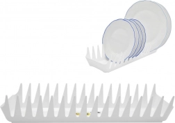 Plastový odkapávač na talíře 39 cm bílý