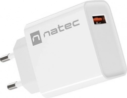 síťová nabíječka NATEC Ribera 1× USB‑A 18 W bílá